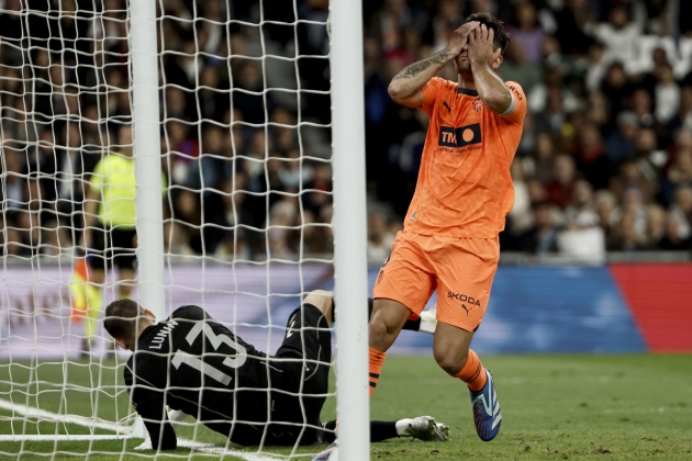 Hugo Duro se lamenta de una ocasión fallada / Foto: EFE Hugo Duro se lamenta de una ocasión fallada / Foto: EFE