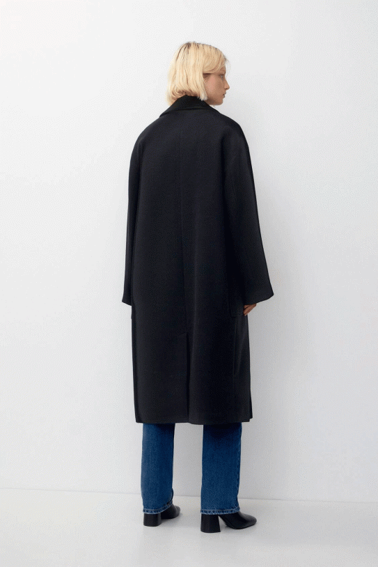 Abric de drap llarg oversize