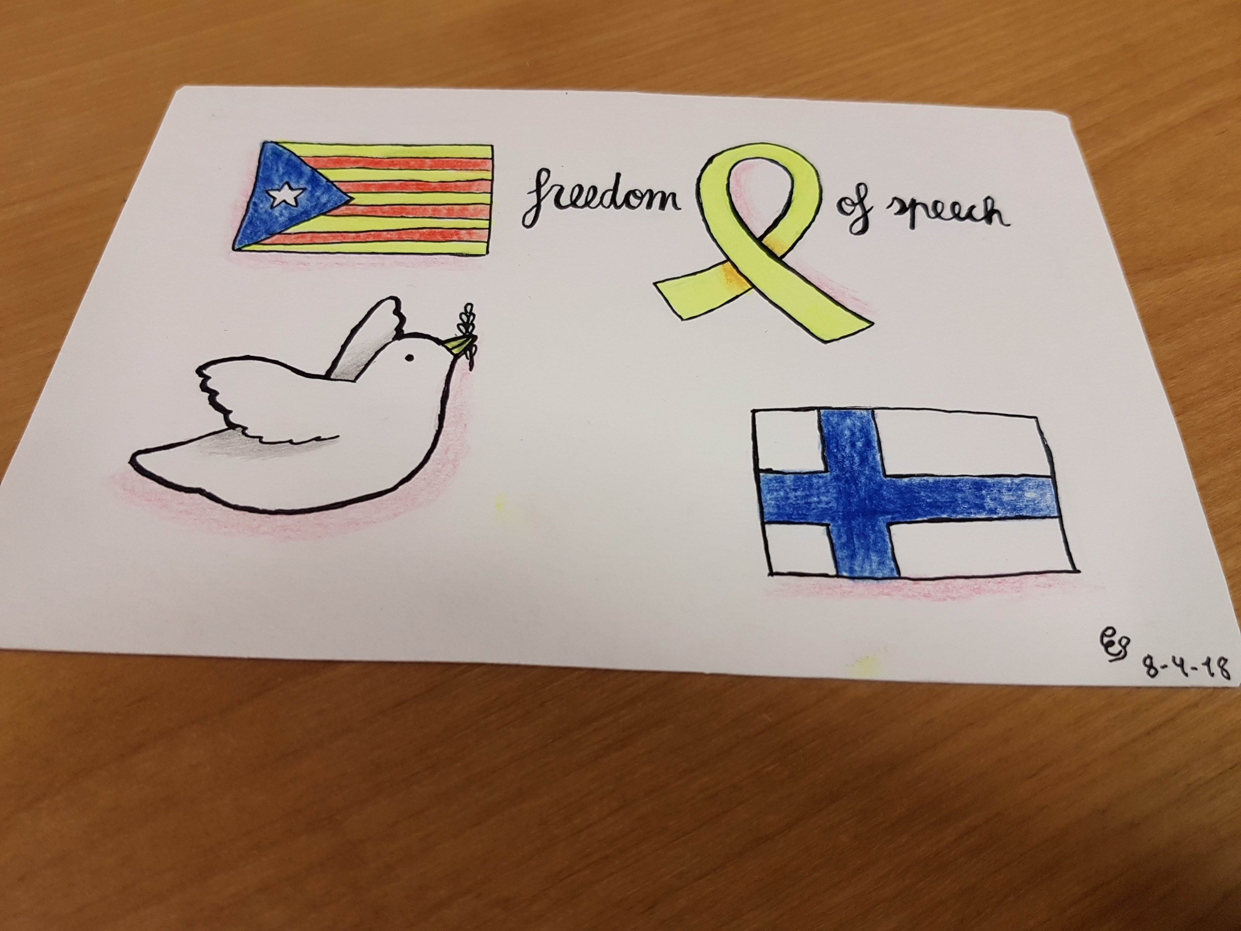10.000 postals a Finlàndia per demanar solidaritat amb el procés català