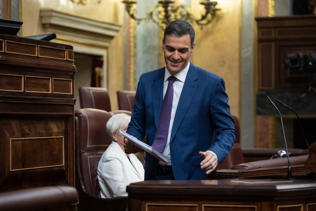 Pedro Sánchez al seu debat d'investidura Foto EFE Pedro Sánchez al seu debat d'investidura Foto EFE