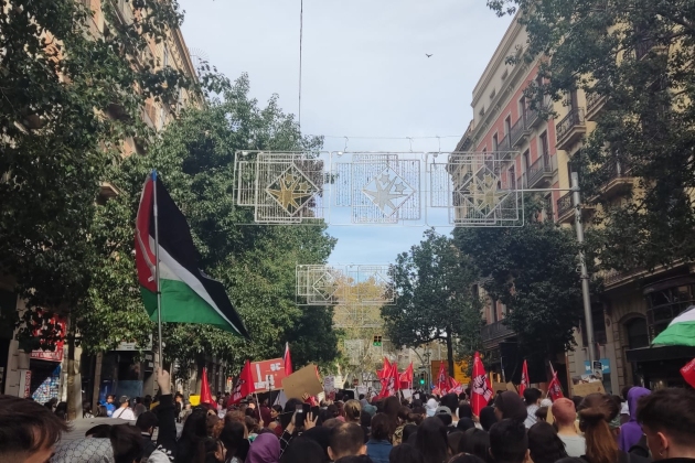 La manifestación recorrer las calles céntricas de Barcelona