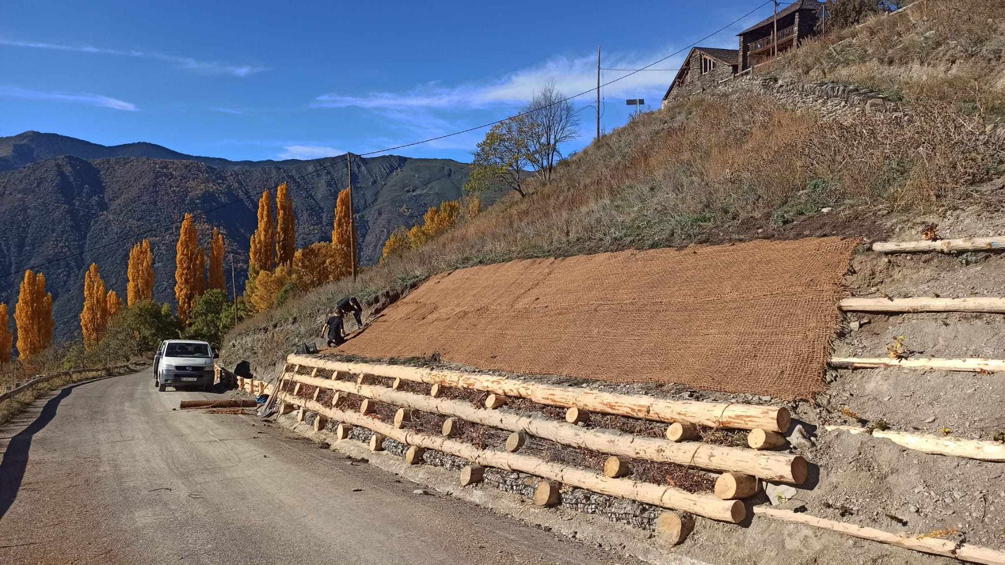 Bioenginyeria per estabilitzar talussos de muntanya