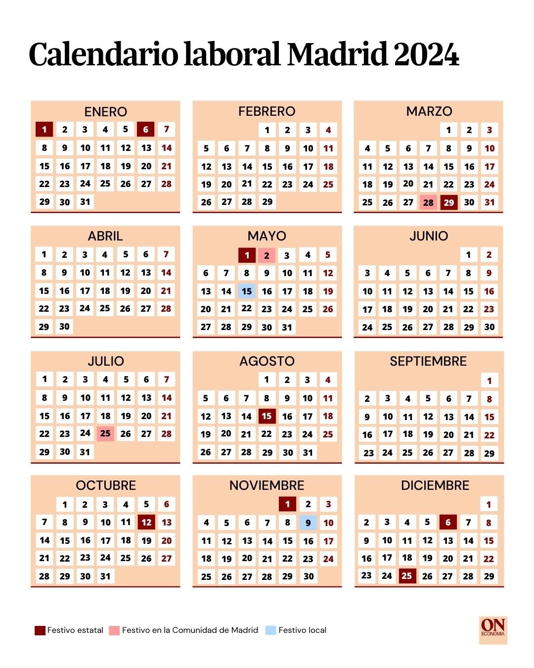 calendario laboral madrid 2024