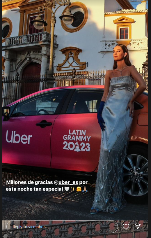 Victoria Federica promoción con Uber Eats