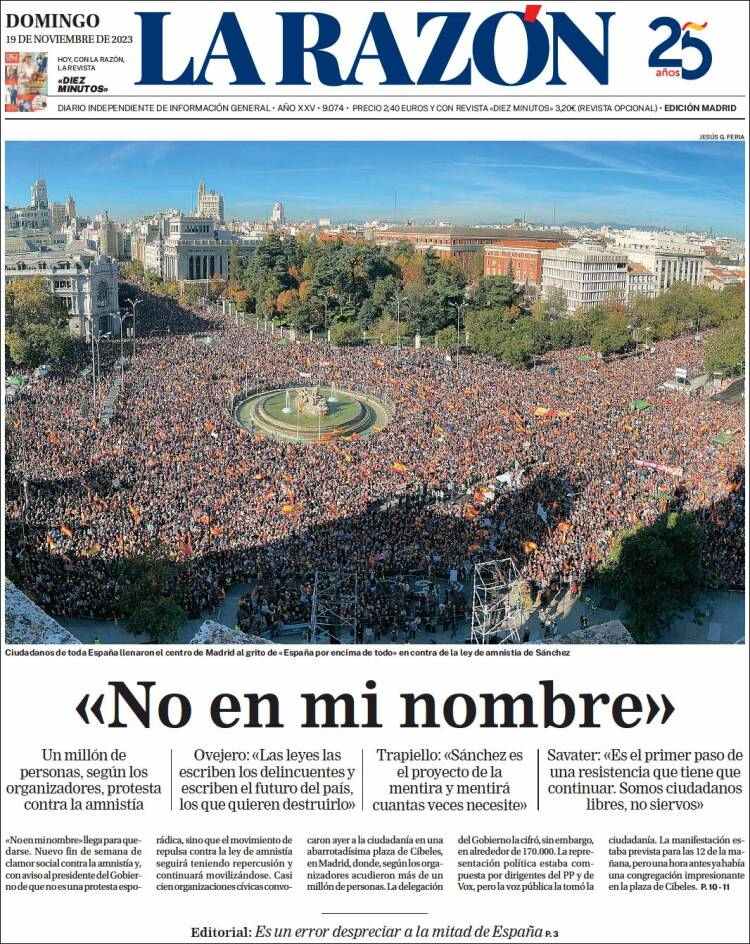 Portada La Razón Portada La Razón