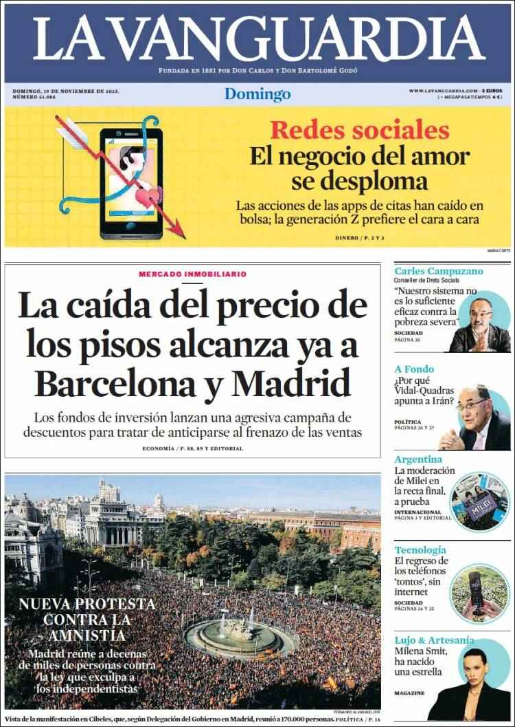 Portada La Vanguardia Portada La Vanguardia