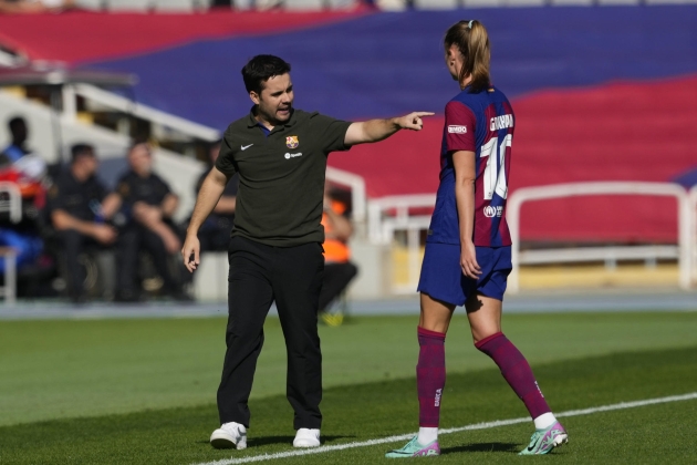 Jonatan Giráldez Caroline Graham Hansen Barça femenino / Foto: EFE