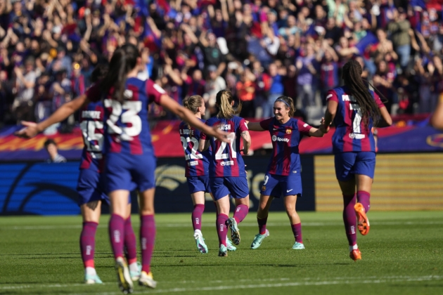 Barça femení celebració gol / Foto: EFE