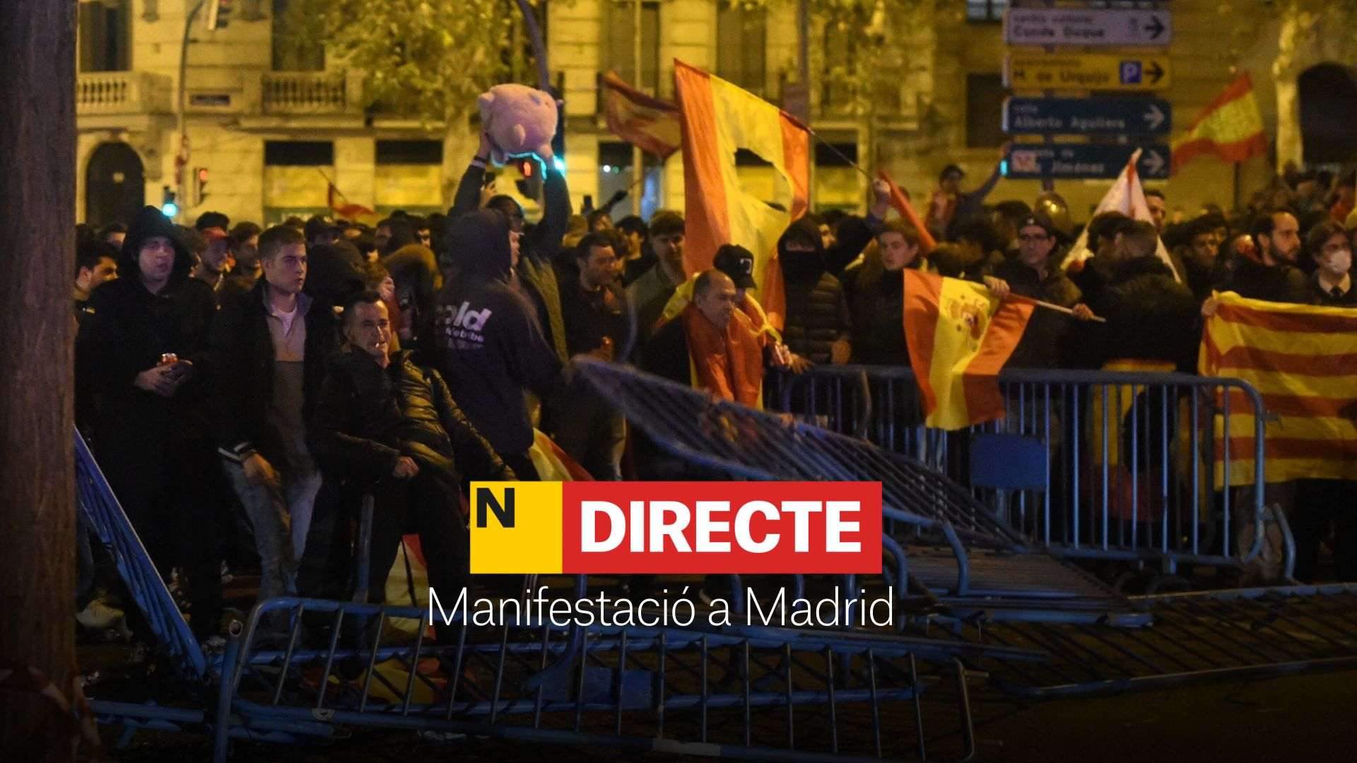 Manifestación en Madrid hoy, DIRECTO | Última hora de las protestas en Ferraz