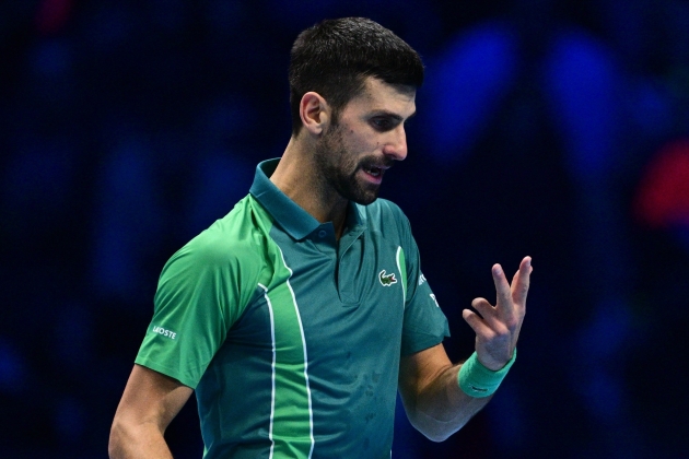 Novak Djokovic ATP Finals fent gest amb dits / Foto: Europa Press - Marco Alpozzi Novak Djokovic ATP Finals fent gest amb dits / Foto: Europa Press - Marco Alpozzi