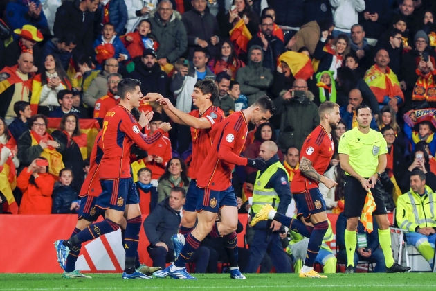 Le Normand gol España Georgia / Foto: EFE Le Normand gol España Georgia / Foto: EFE