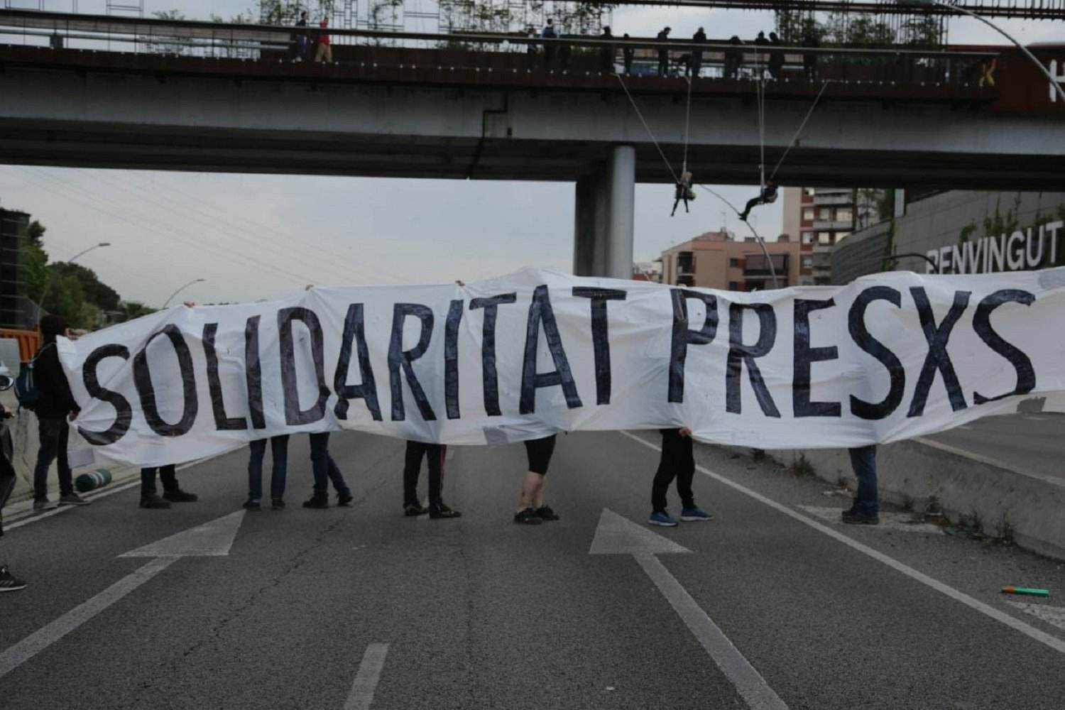 Un detenido por el corte de la Meridiana a favor de los presos en huelga de hambre