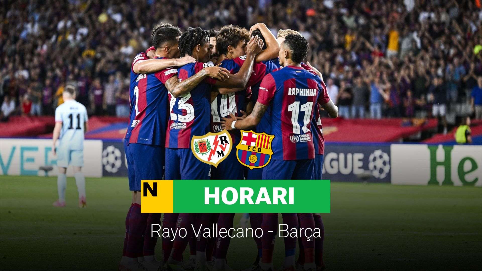 Rayo Vallecano - Barça: Alineació, horari i on veure la jornada 14 de la Lliga 2023/24
