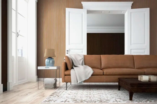 Revestimiento de pared de palilleria color roble 3D1 Revestimiento de pared de palilleria color roble 3D1