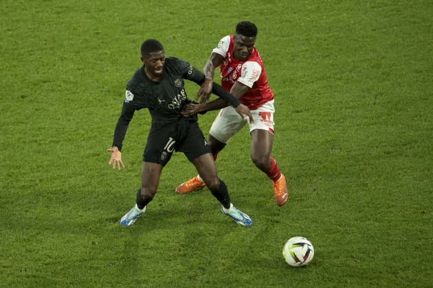 Ousamene Dembélé patint durant un partit del PSG / Foto: Europa Press