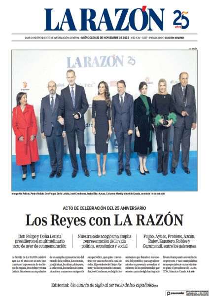 portada la razón 22 de novembre 2023 portada la razón 22 de novembre 2023