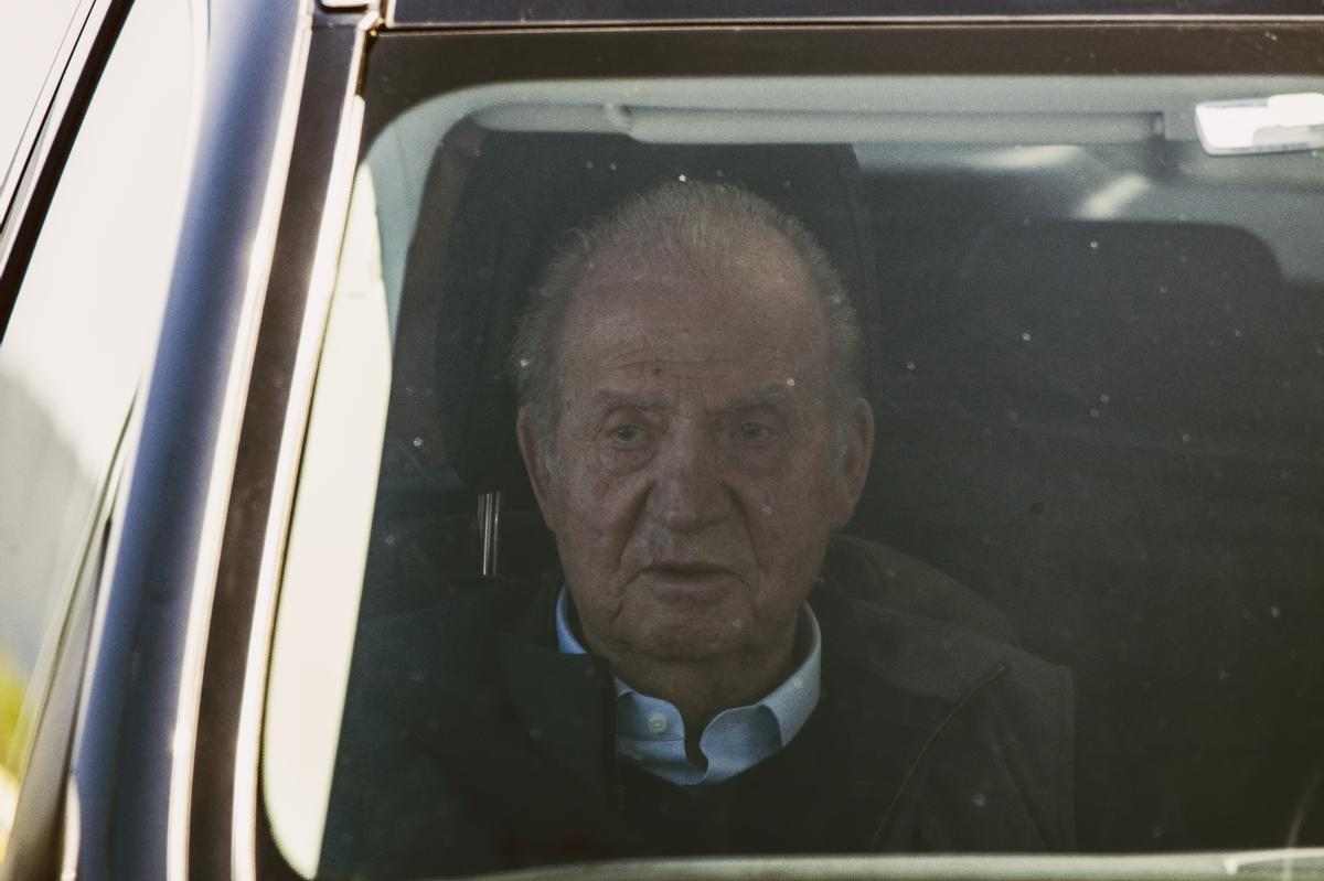 Juan Carlos al cotxe efe Juan Carlos al cotxe efe