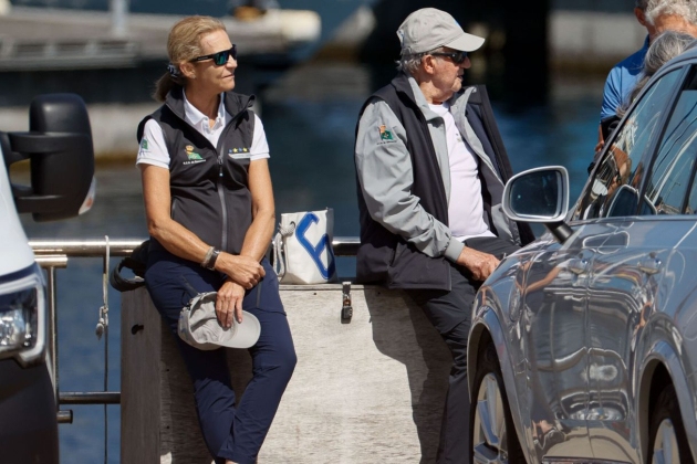 Infanta Elena con Juan Carlos en Sanxenxo