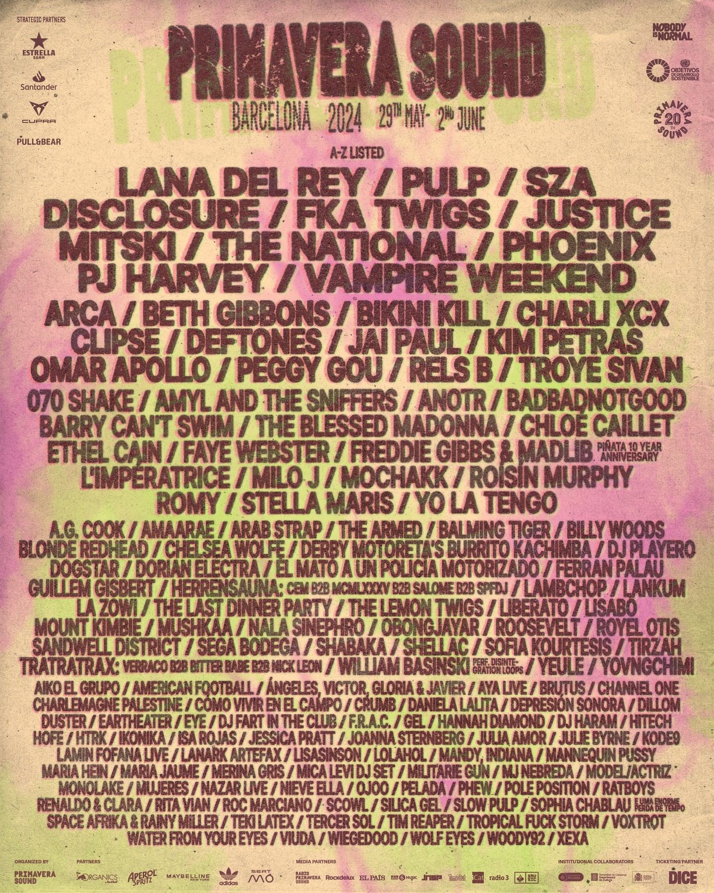 cartel primavera sound 2024 cartel primavera sound 2024