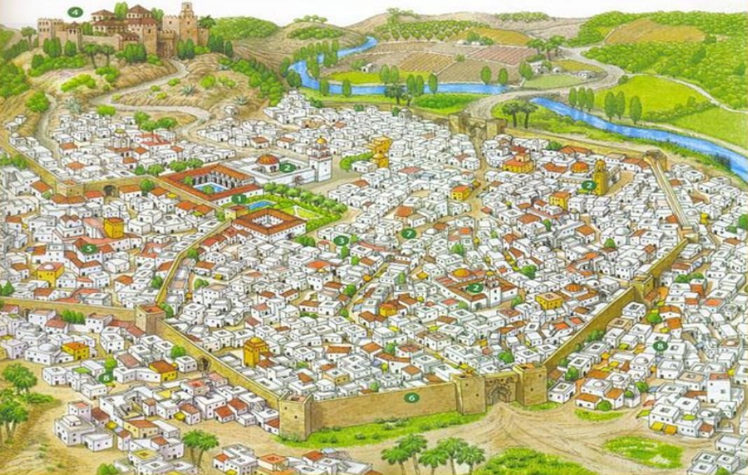 Reconstrucción idealizada de una ciudad andalusí. Font Xtec Reconstrucción idealizada de una ciudad andalusí. Font Xtec