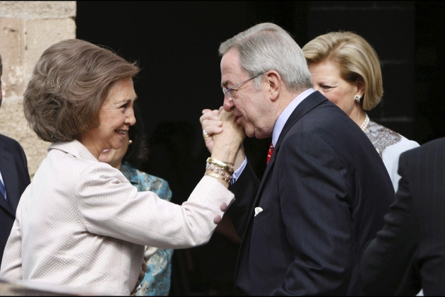 Reina Sofía con su hermano Constantino