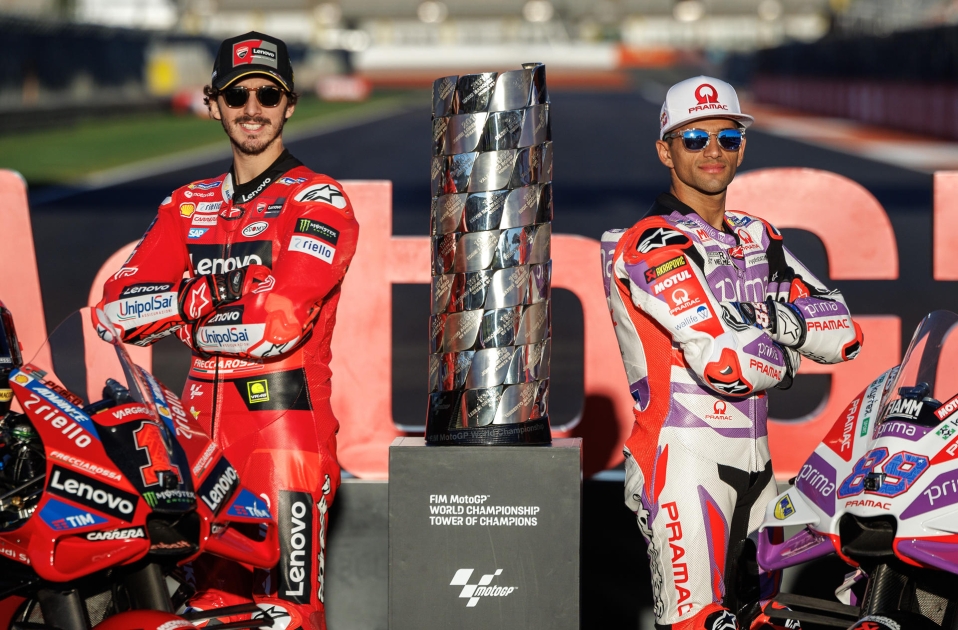 Pecco Bagnaia Jorge Martín copa campeón mundo MotoGP / Foto: EFE