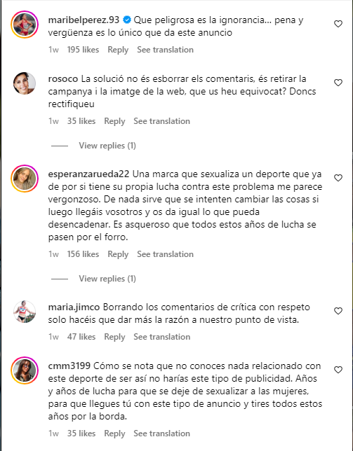 Comentarios publicación Goi / Instagram Comentarios publicación Goi / Instagram