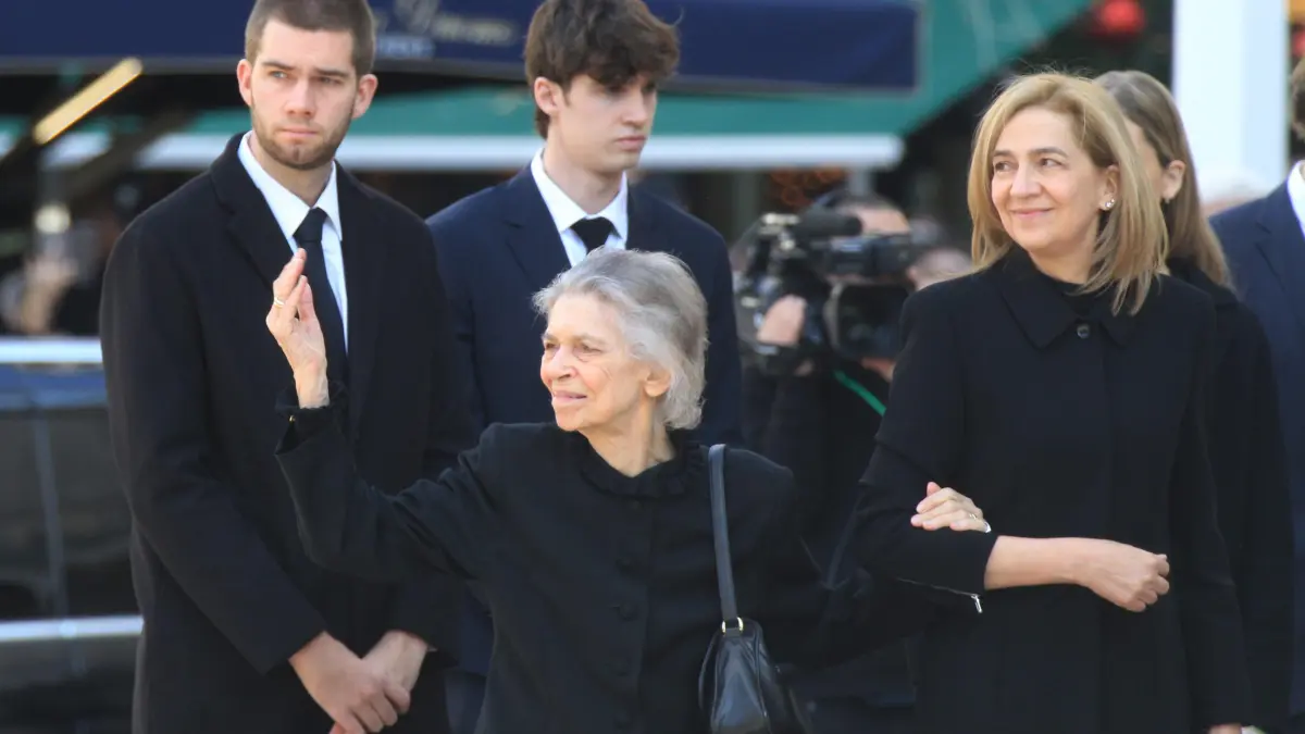 Irene de Grecia en el funeral de Constantino