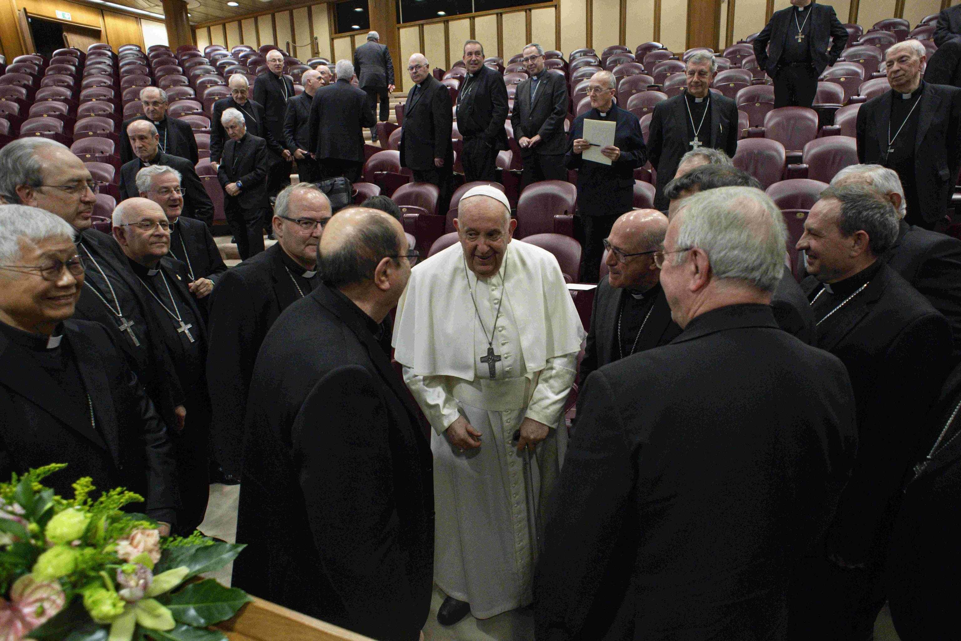 El Papa pasa revista a los obispos españoles, que afirman que no ha habido bronca por los abusos