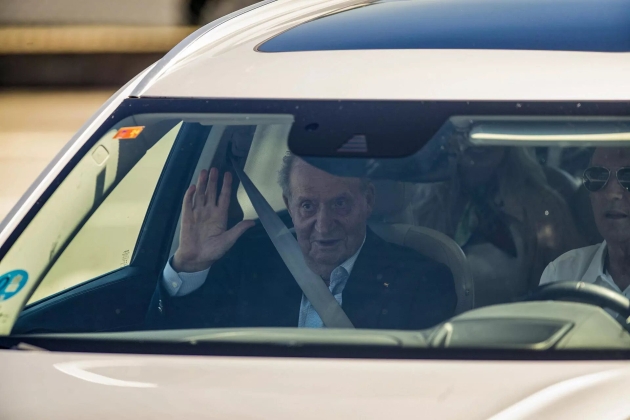 Juan Carlos llega a Sanxenxo efe Juan Carlos llega a Sanxenxo efe