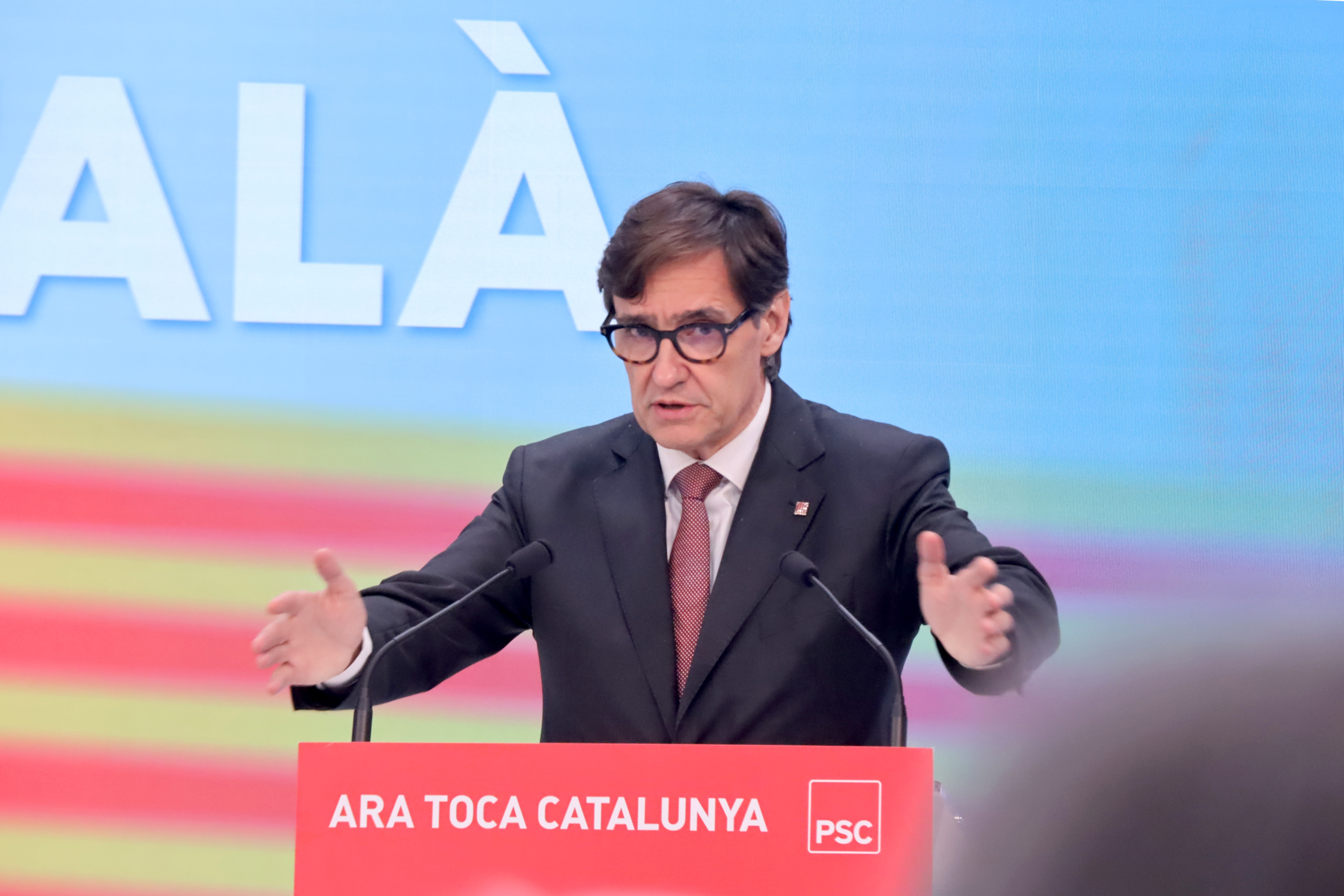 Salvador Illa s'obre a "treballar" amb el Govern pel Pacte Nacional per la Llengua