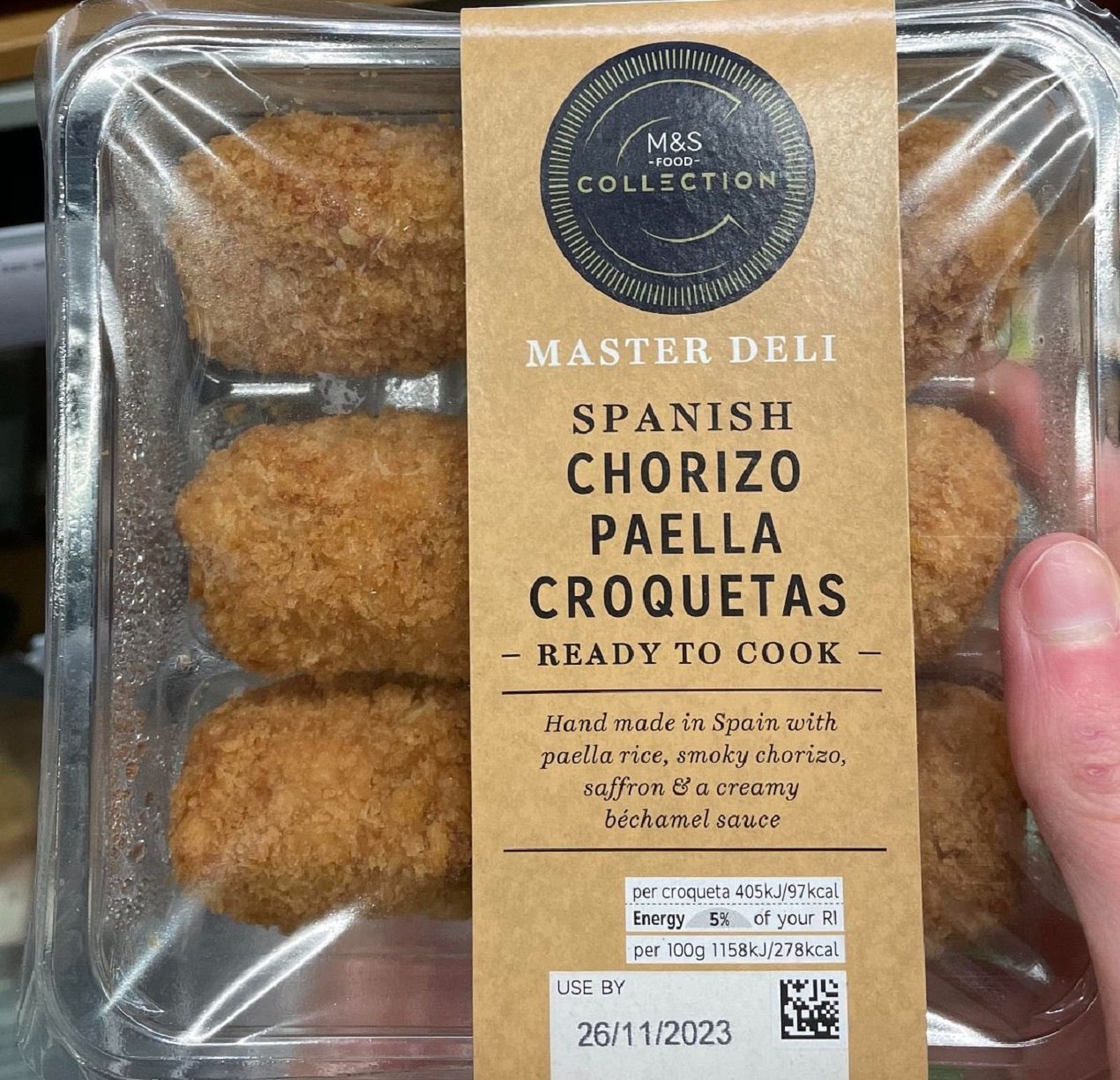 Croquetas de paella de chorizo: el extraño invento de un supermercado inglés