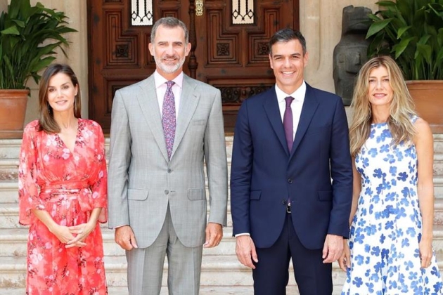 Felip i Letícia amb Pedro Sánchez i Begoña Felip i Letícia amb Pedro Sánchez i Begoña