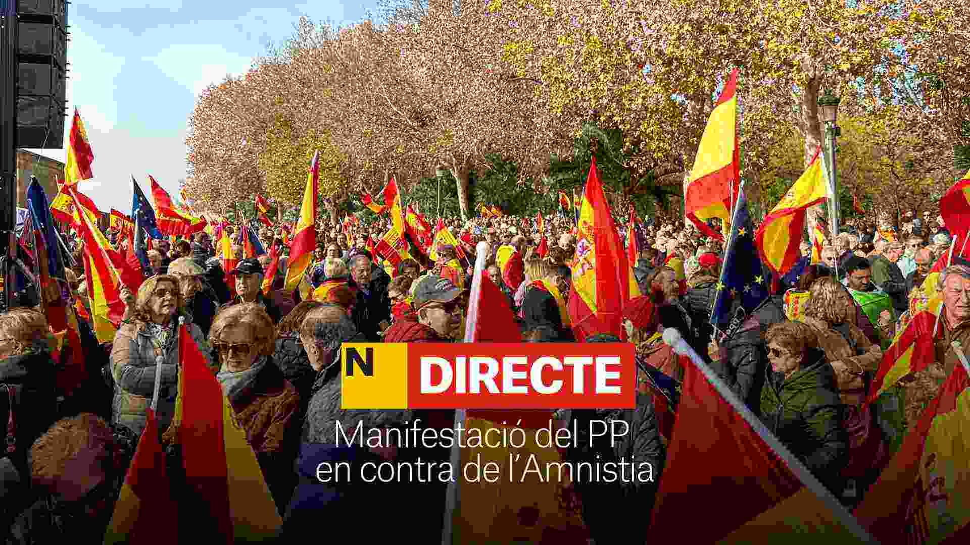 Manifestació a Madrid contra l'amnistia, avui, DIRECTE | Última hora de la protesta del PP