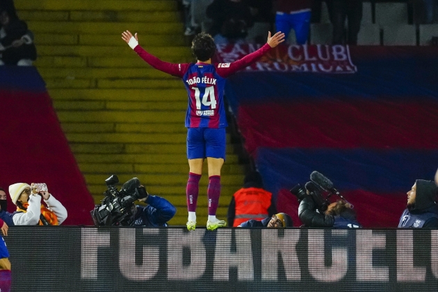 Joao Félix celebració gol Barça Atlètic de Madrid / Foto: EFE - Enric Fontcuberta