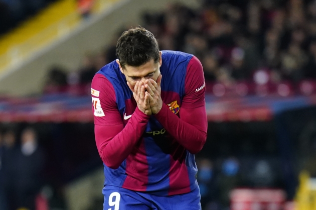 Robert Lewandowski fallada|decisió|error Atlètic de Madrid / Foto: EFE - Siu Wu