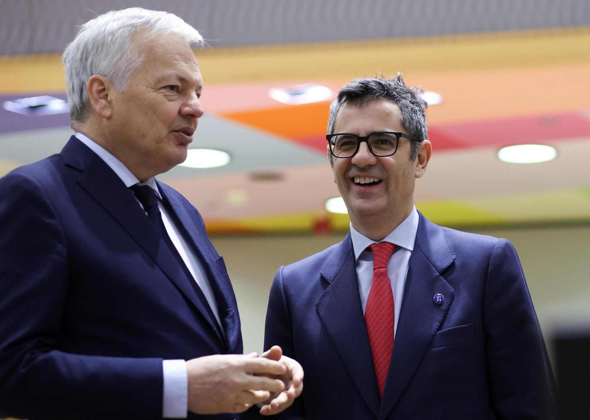 Reynders expresa ante Bolaños más preocupación por el bloqueo del CGPJ que por la amnistía