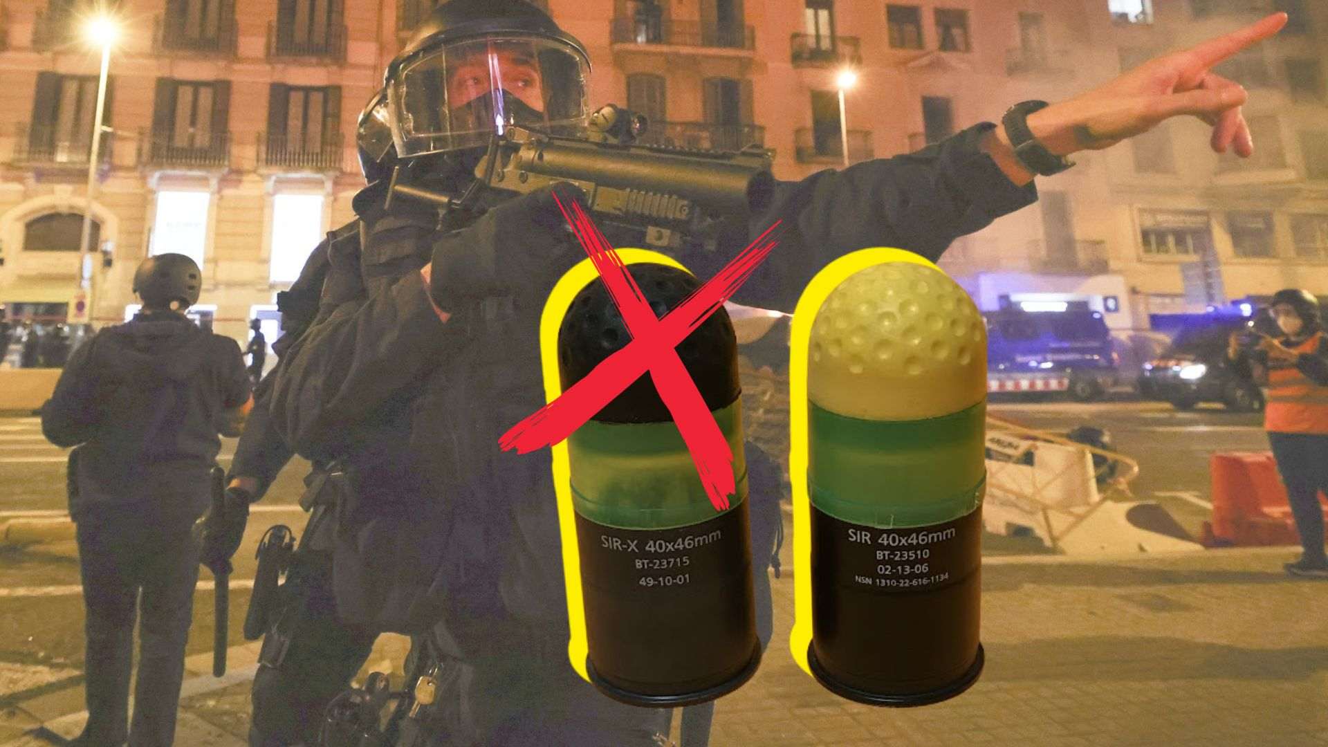 El nuevo protocolo de los Mossos sobre el foam todavía no elimina el uso de los proyectiles SIR-X