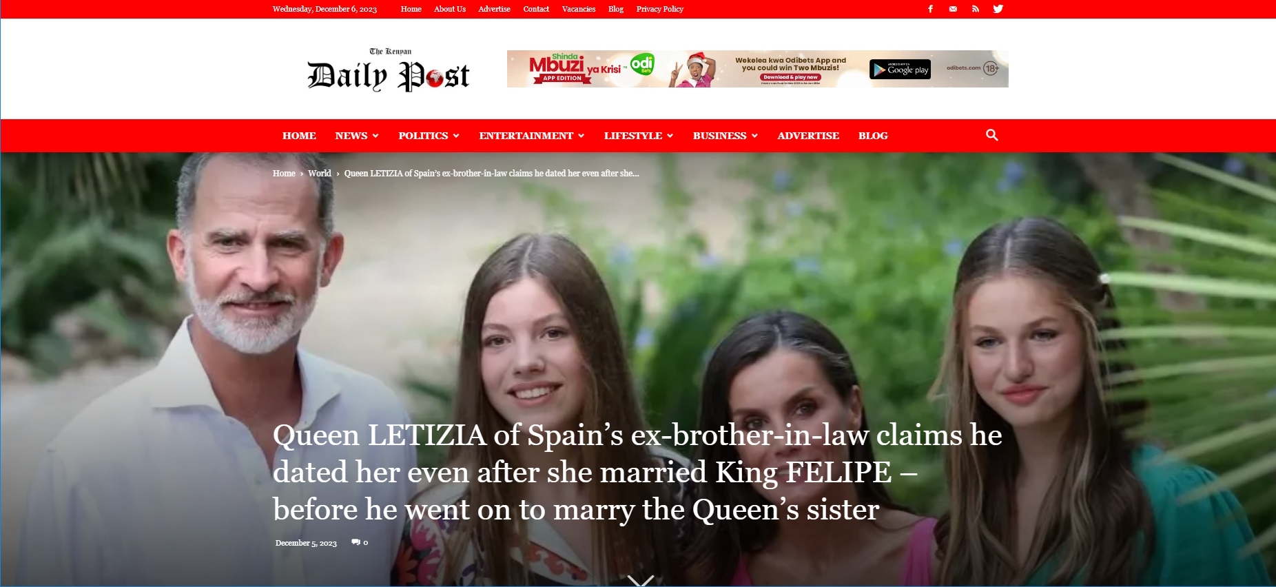 Letizia infiel Daily Post Kenya