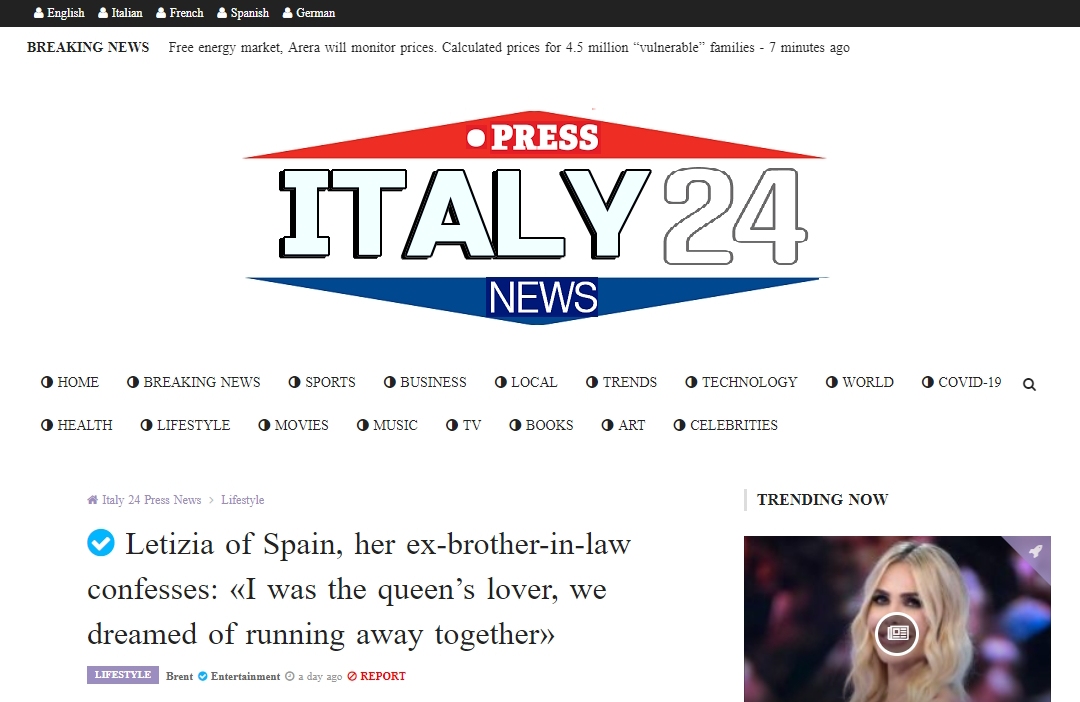 Letizia infiel Italy 24 news