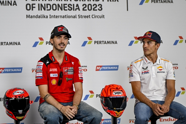 Bagnaia i Marc Márquez, en la prèvia d'un Gran Premi de MotoGP / Foto: Europa Press Bagnaia i Marc Márquez, en la prèvia d'un Gran Premi de MotoGP / Foto: Europa Press