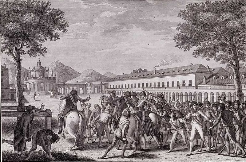 Representación del Motin de Aranjuez (1808). Fuente Biblioteca Digital Hispánica Representación del Motin de Aranjuez (1808). Fuente Biblioteca Digital Hispánica