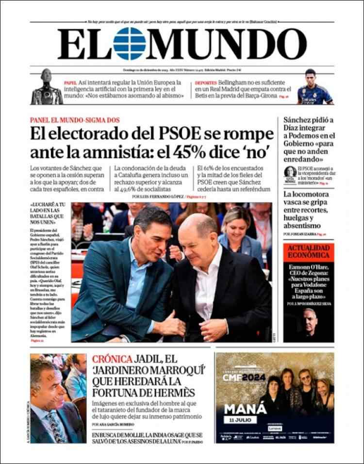 Portada El Mundo Portada El Mundo