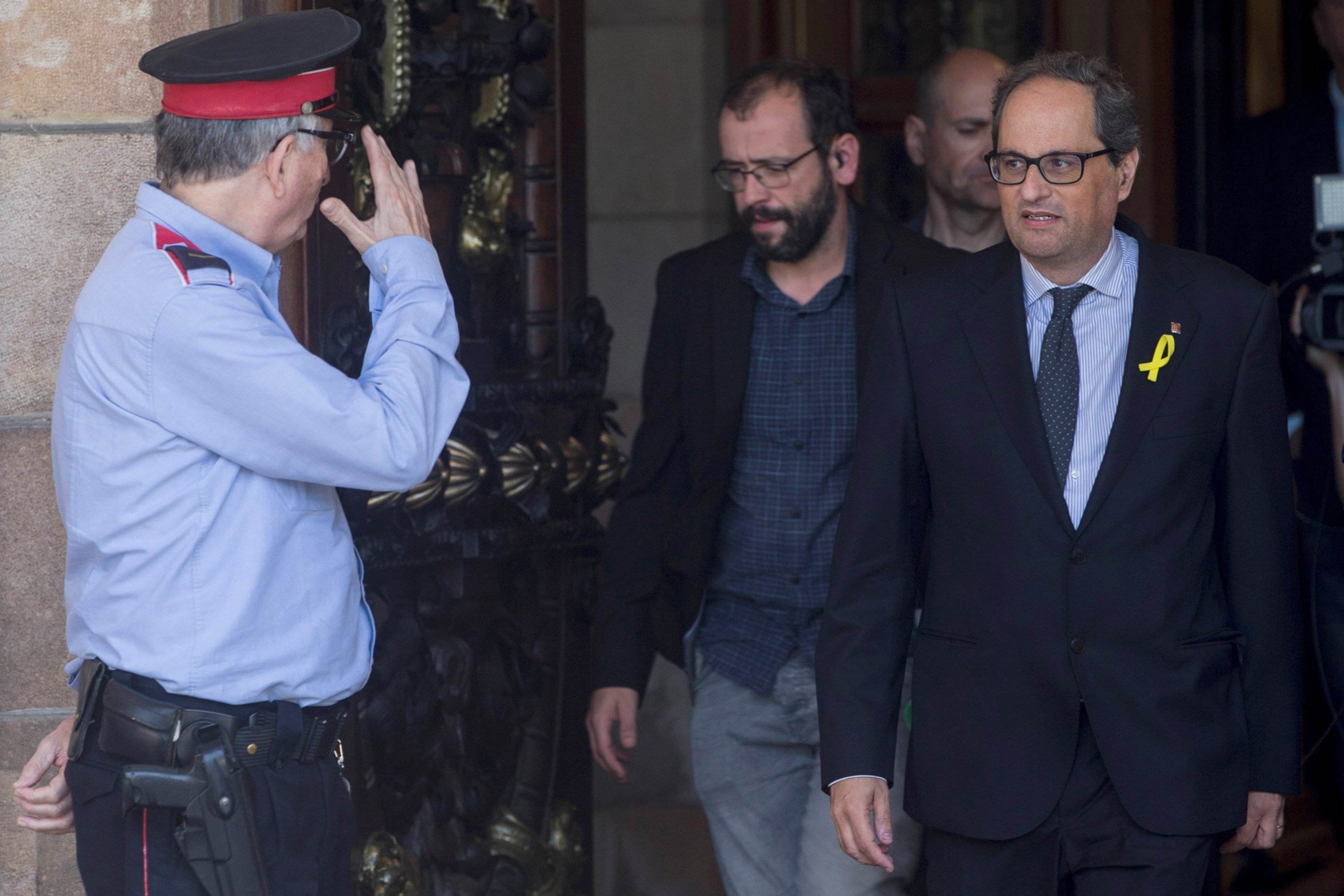 Quim Torra: "I'm only considering the possibility of obeying the Catalan Parliament"