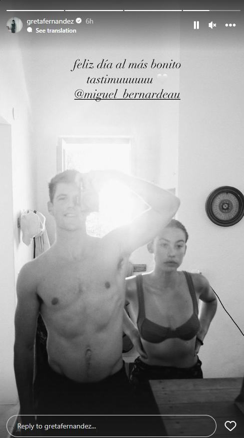Miguel Bernardeau i Greta Fernandez / Instagram