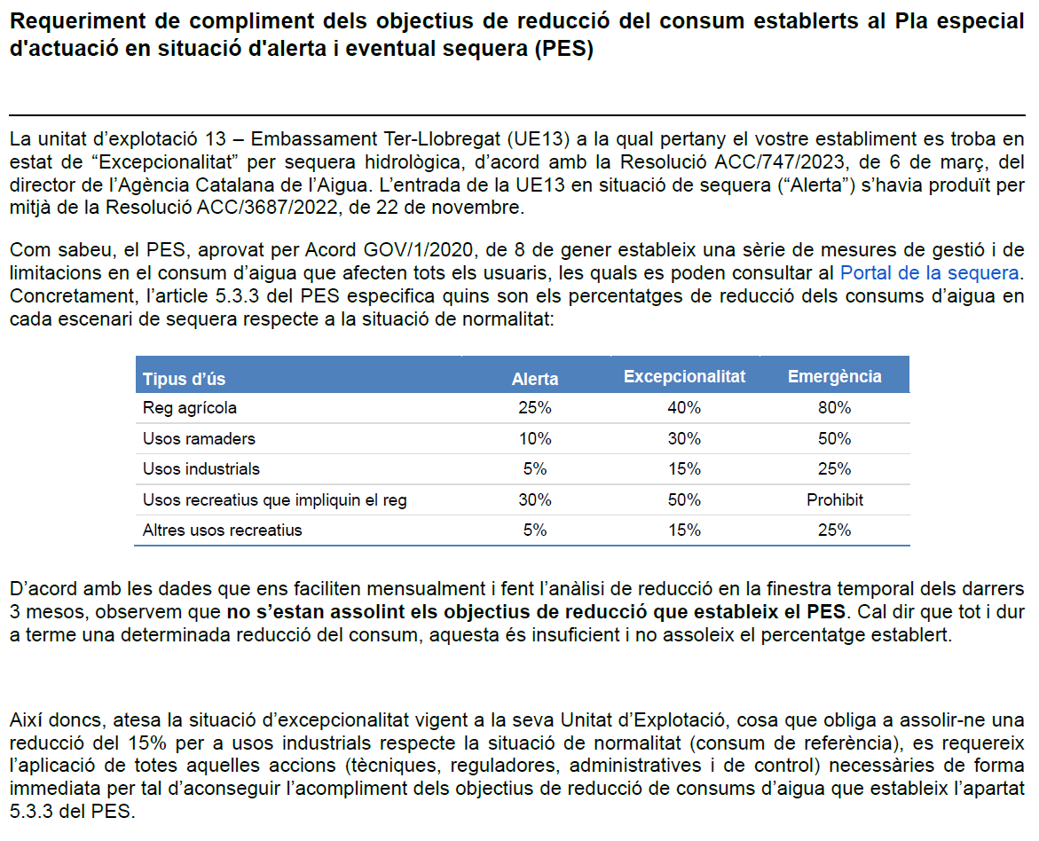 Carta ACA Emprendidas Carta ACA Emprendidas