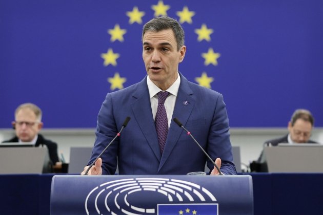 president del govern espanyol, Pedro Sánchez, al Parlament Europeu / EFE president del govern espanyol, Pedro Sánchez, al Parlament Europeu / EFE