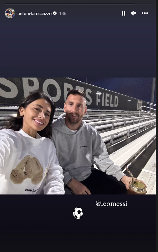 Storie d'Antonella Roccuzzo con Leo Messi / Instagram Storie d'Antonella Roccuzzo con Leo Messi / Instagram