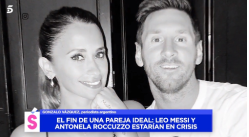 Antonella Roccuzzo y Leo Messi en 'Socialité' / Telecinco Antonella Roccuzzo y Leo Messi en 'Socialité' / Telecinco
