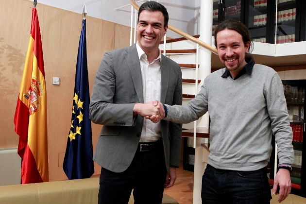 Reunió Iglesias Sánchez el febrer del 2016 Europa Press